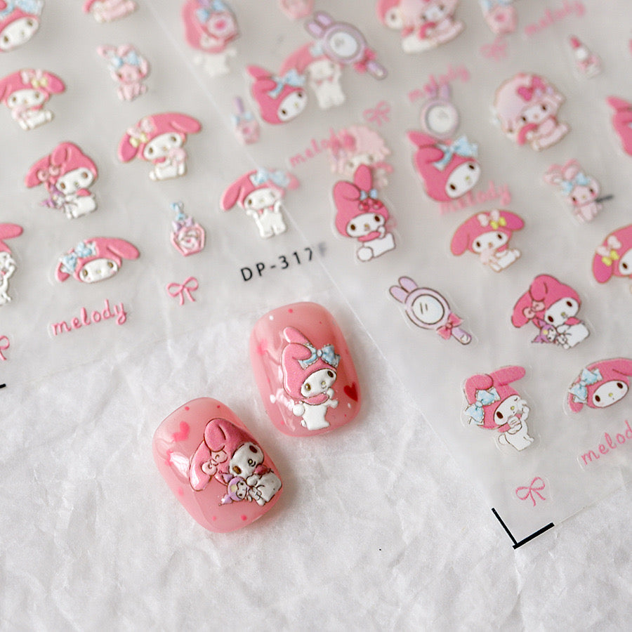 Hello Claws | Melody Embossed Pattern Design Nail Deco Sticker