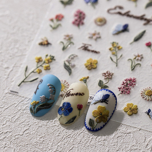 Hello Claws | Wild Flower 5D Nail Deco Sticker