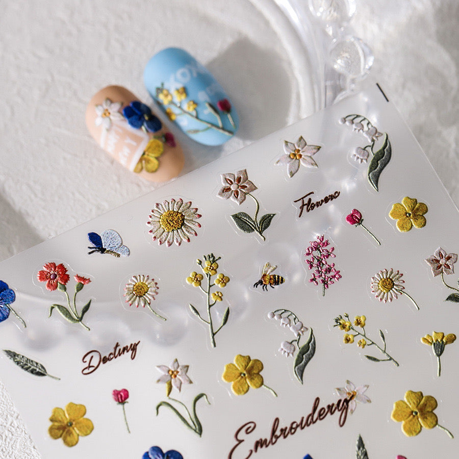 Hello Claws | Wild Flower 5D Nail Deco Sticker