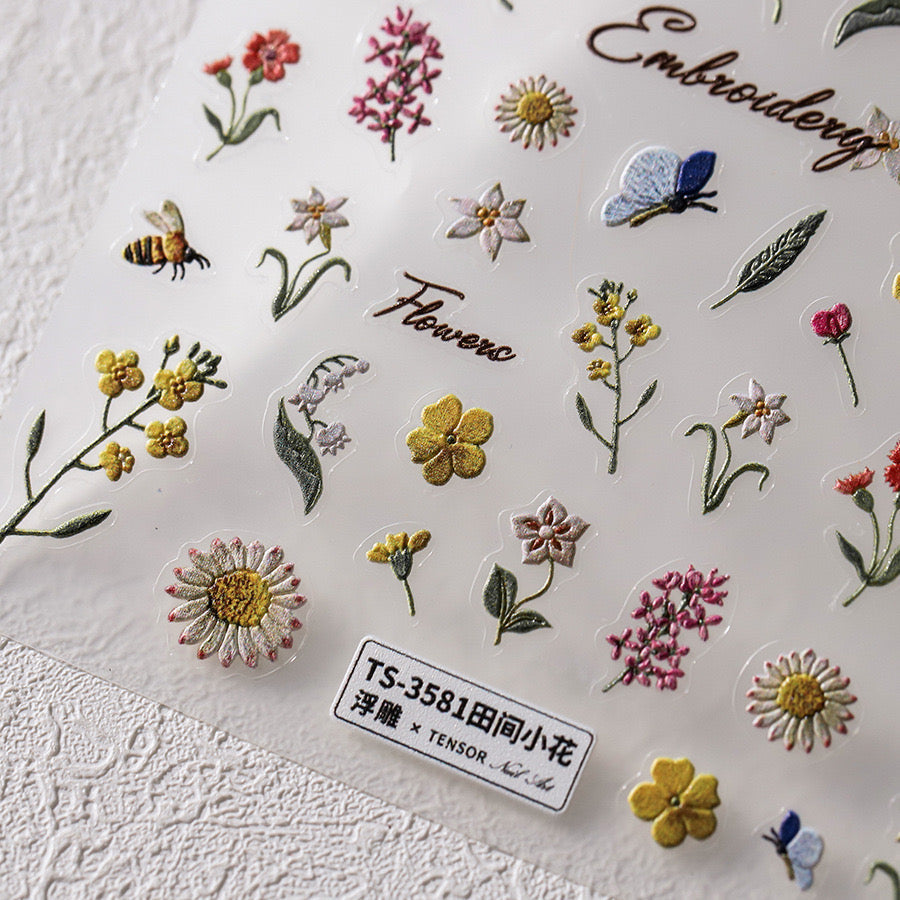 Hello Claws | Wild Flower 5D Nail Deco Sticker