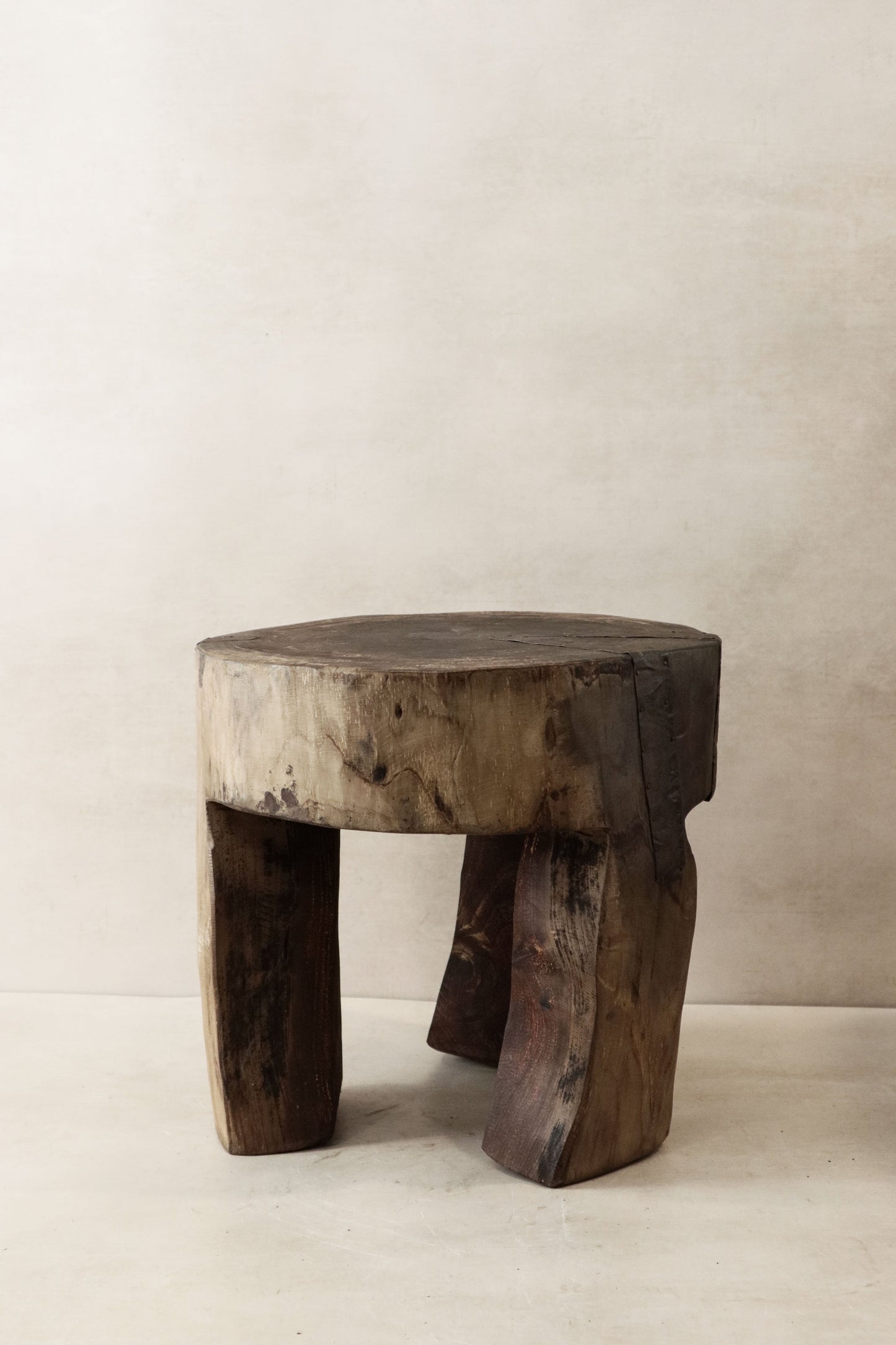 Hand Carved Wooden Stool\Side Table - 47.2