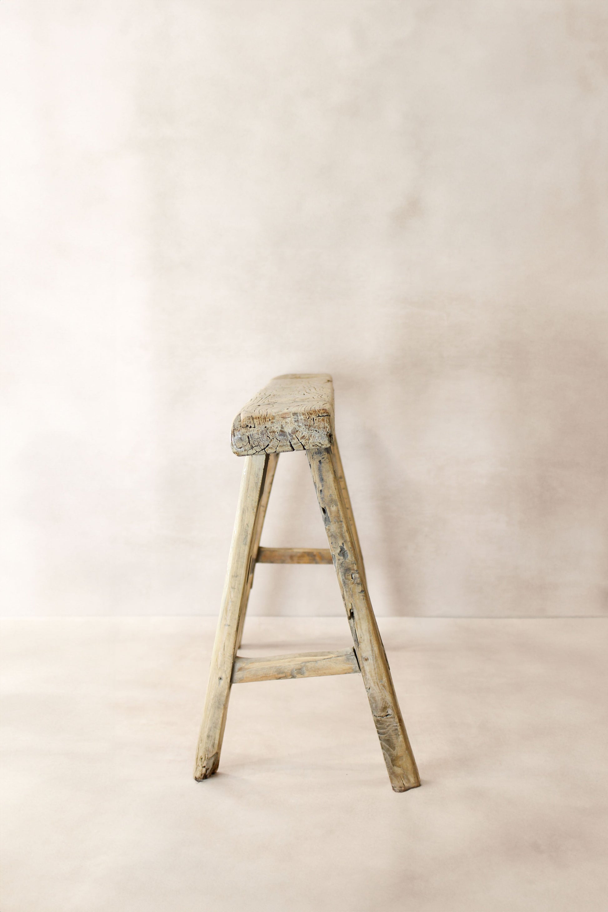 Antique Rustic Elm Skinny Bench 05