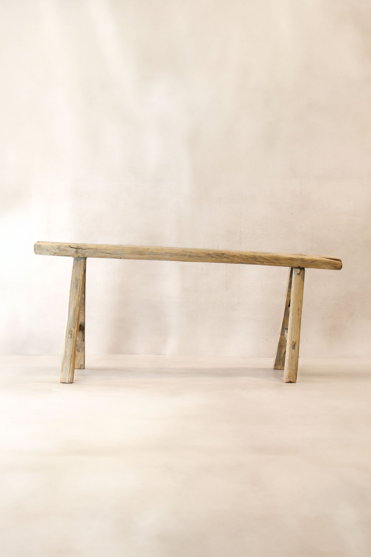 Antique Rustic Elm Skinny Bench 05