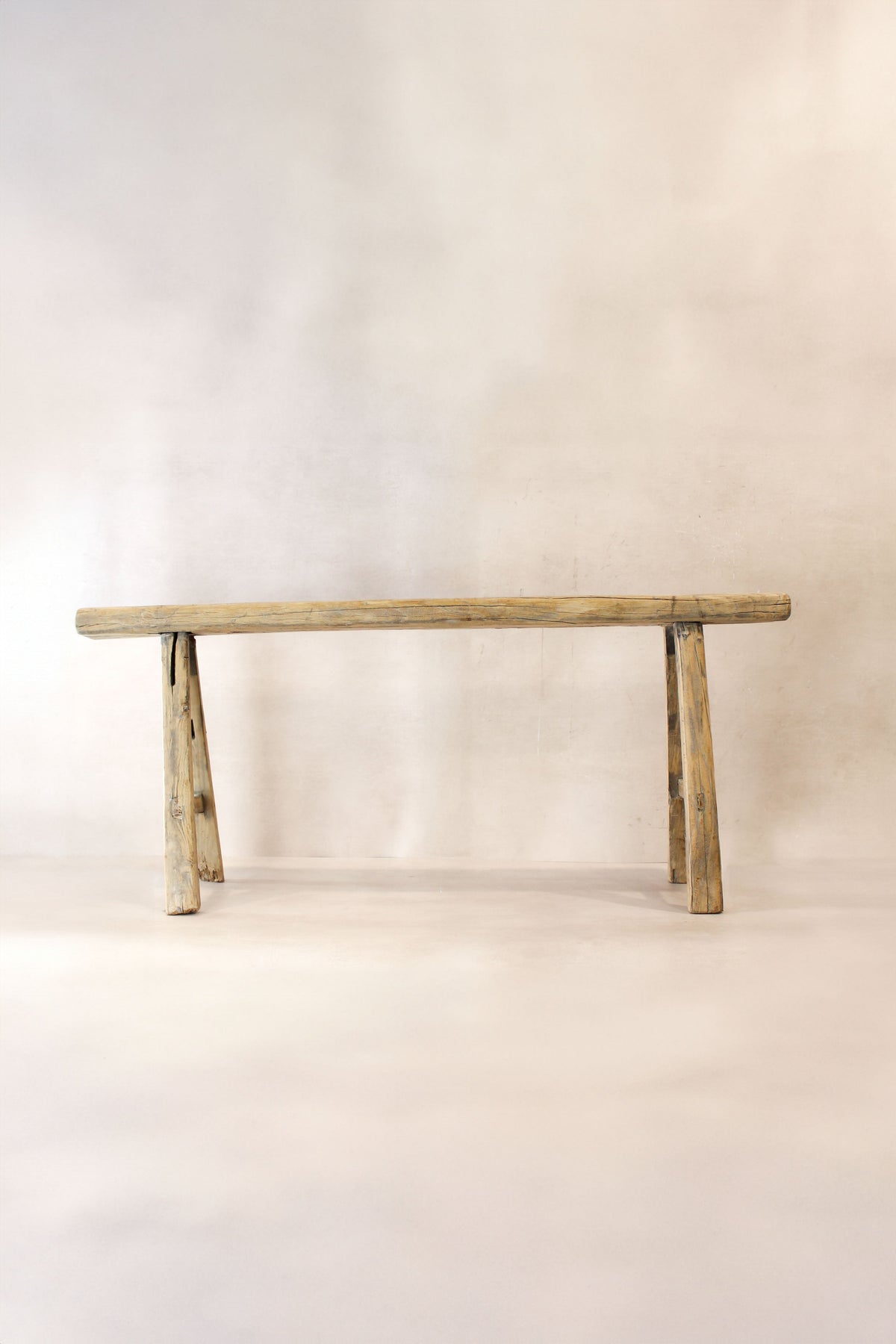Antique Rustic Elm Skinny Bench 05