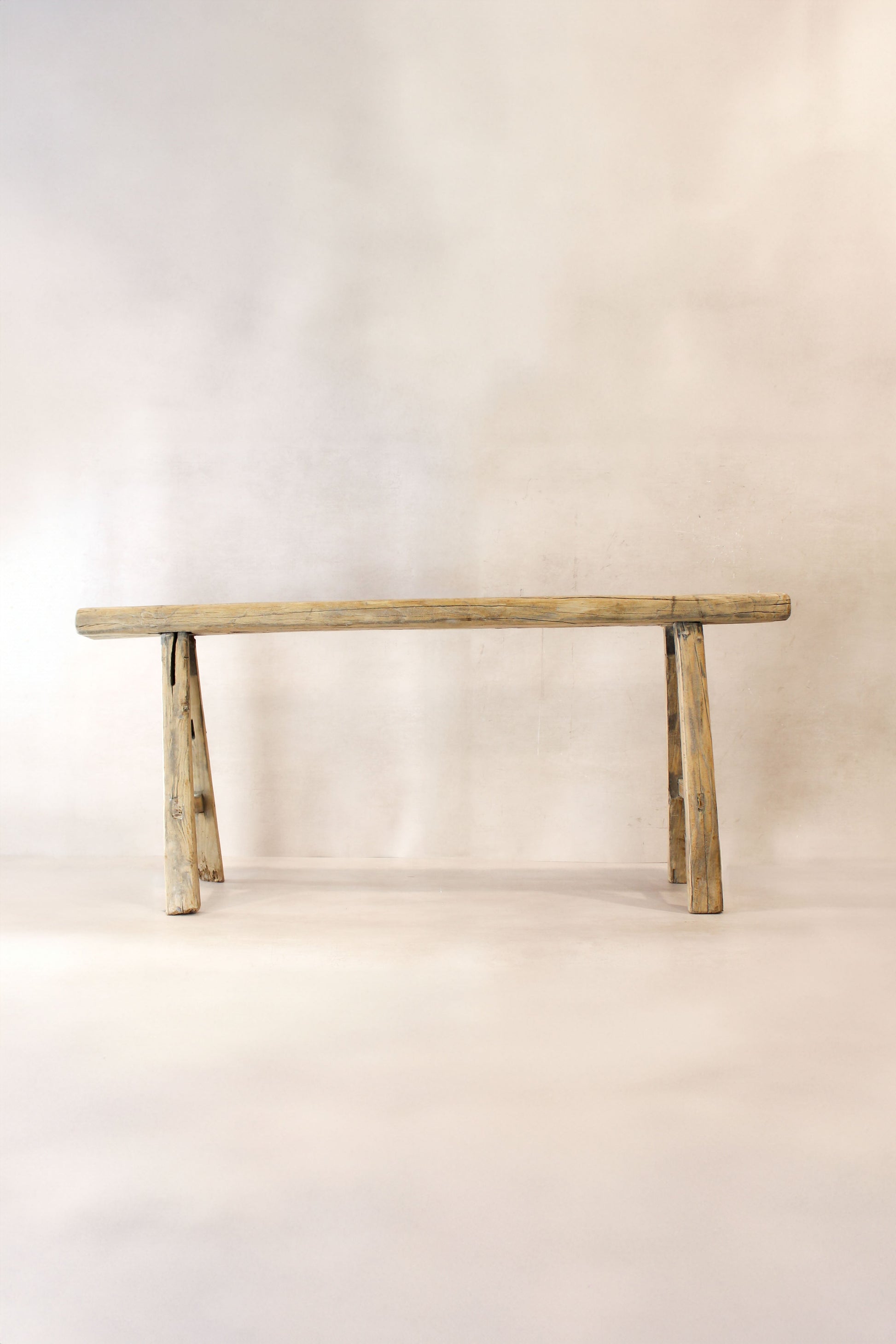 Antique Rustic Elm Skinny Bench 05