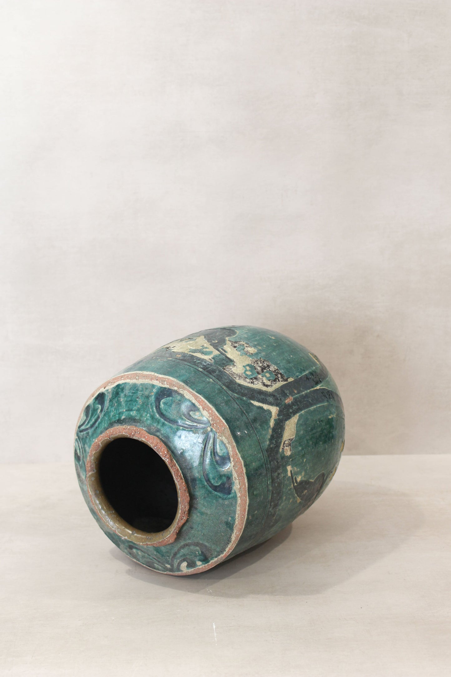 Vintage Emerald Green Pot Large - No 1