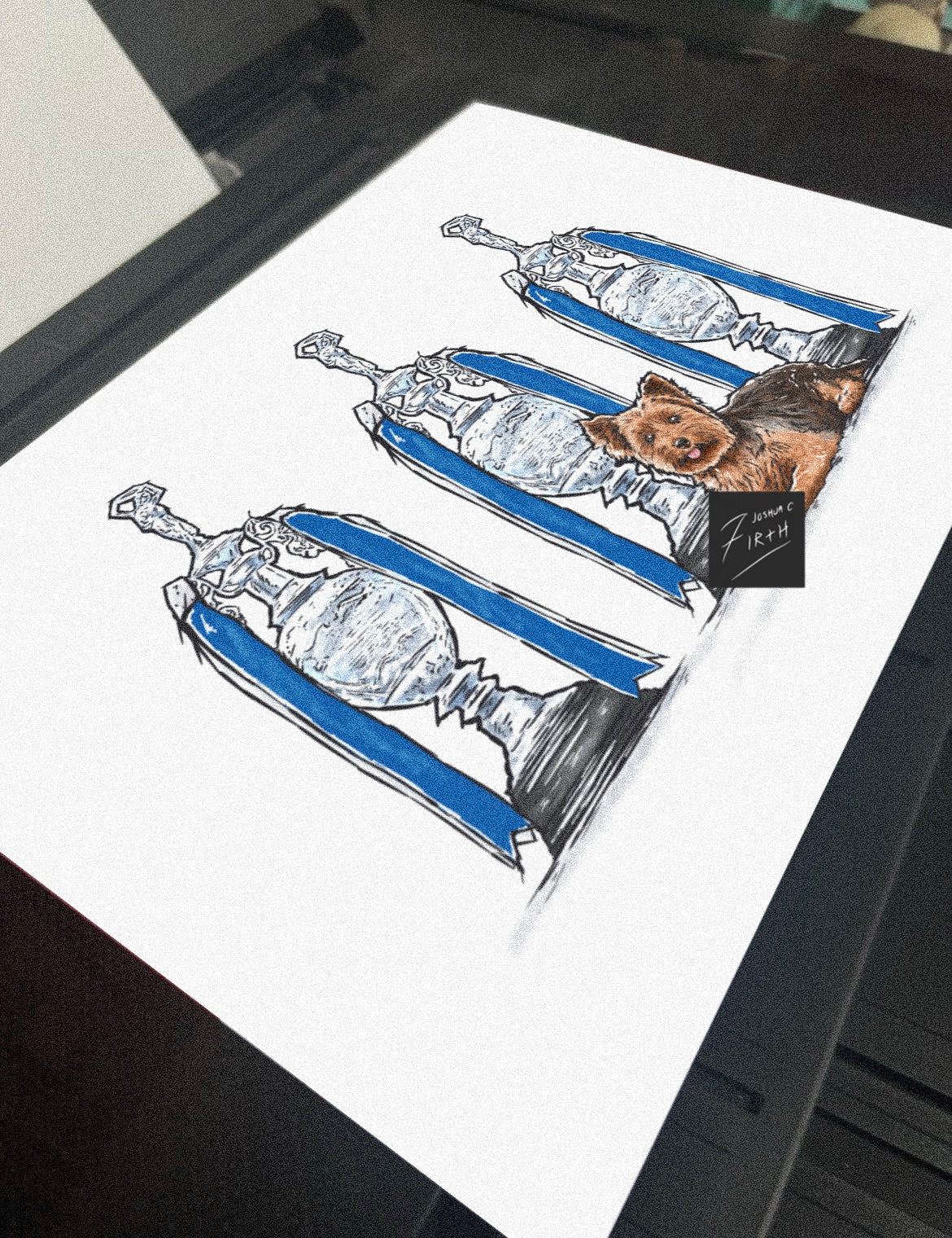 Huddersfield Inspired 3 Times Champions Yorkshire Terrier Football Print