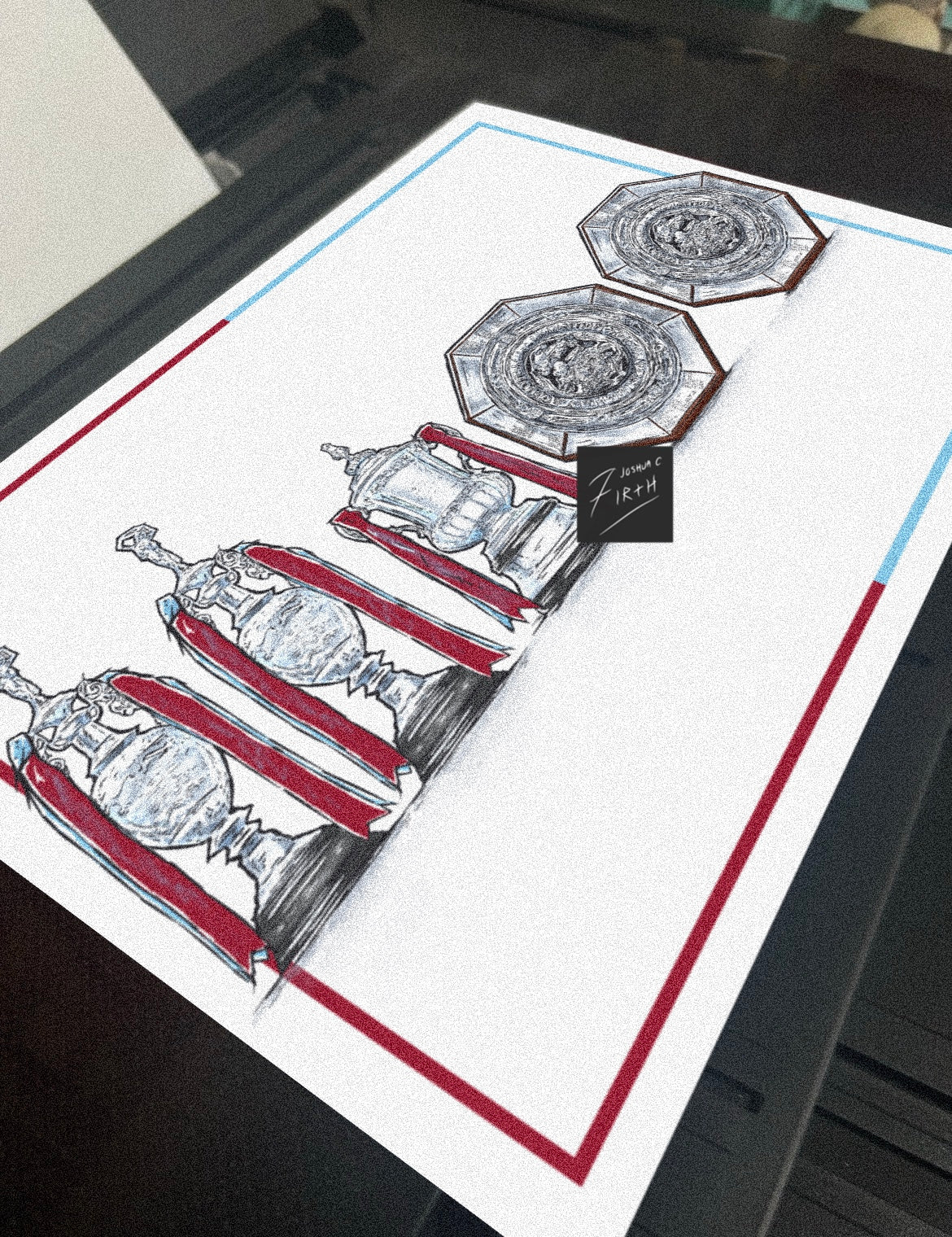 Burnley Inspired Major Trophies Football Print