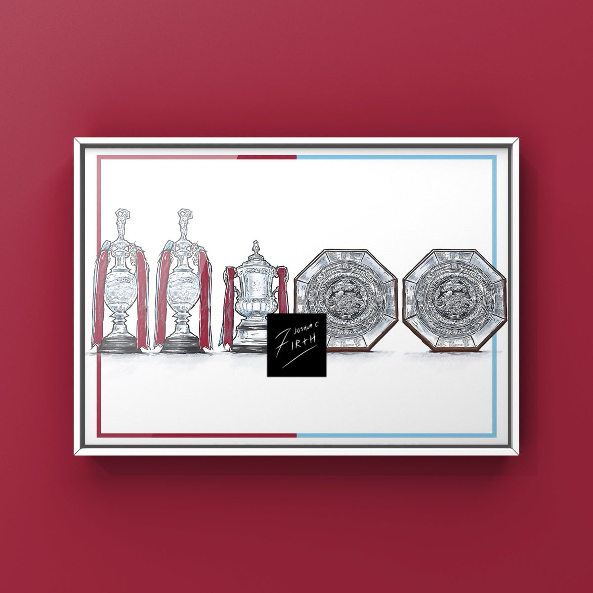 Burnley Inspired Major Trophies Football Print
