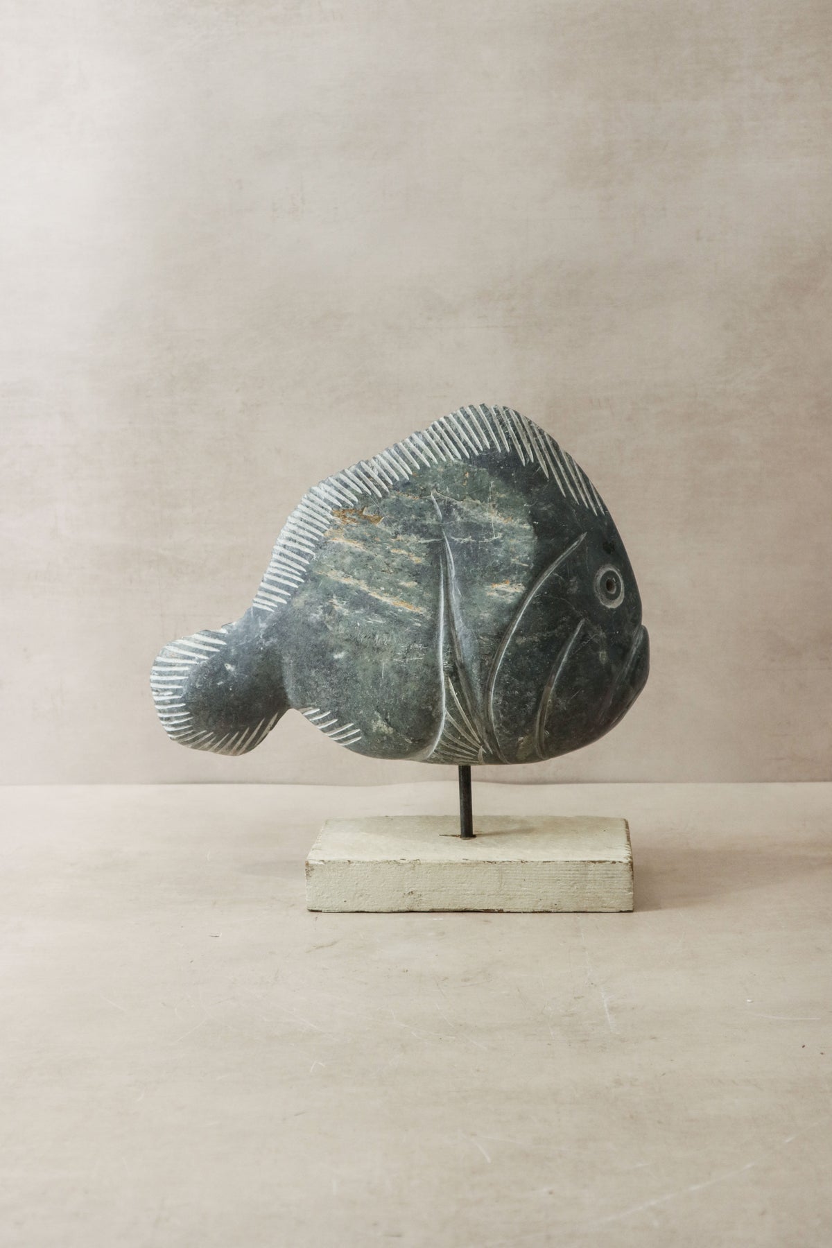 Stone Fish Sculpture - Zimbabwe - 35.1