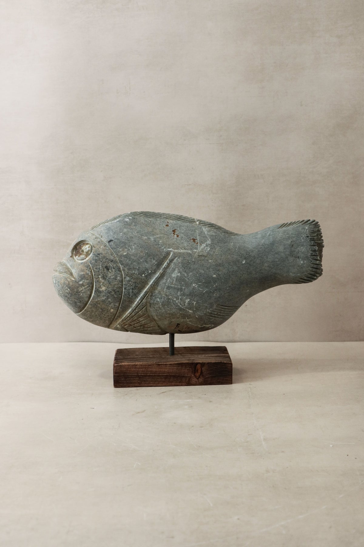 Stone Fish Sculpture - Zimbabwe - 35.2