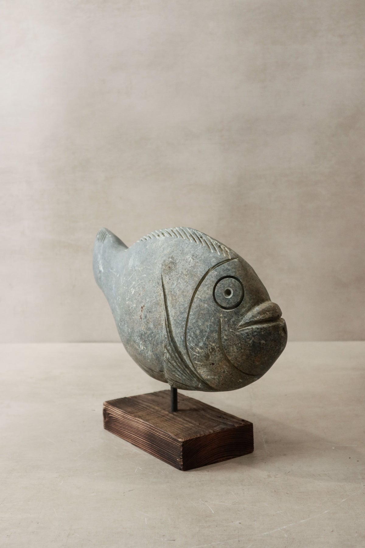 Stone Fish Sculpture - Zimbabwe - 35.2