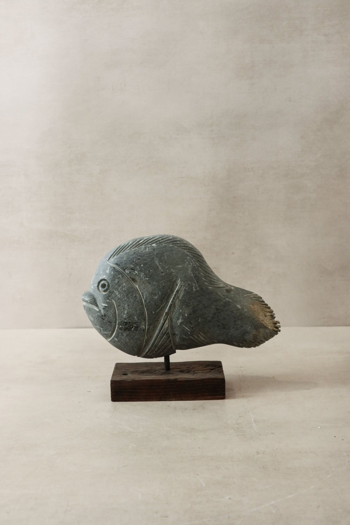 Stone Fish Sculpture - Zimbabwe - 31.1