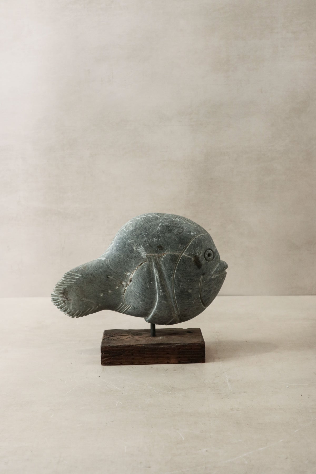 Stone Fish Sculpture - Zimbabwe - 31.1