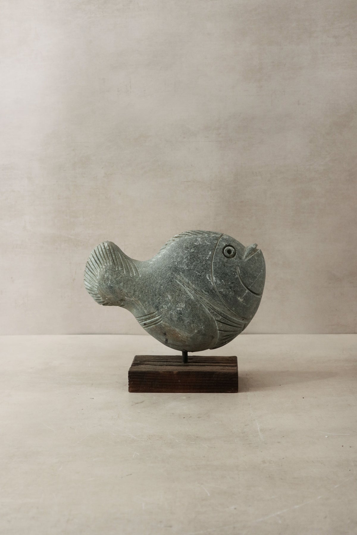 Stone Fish Sculpture - Zimbabwe - 31.4