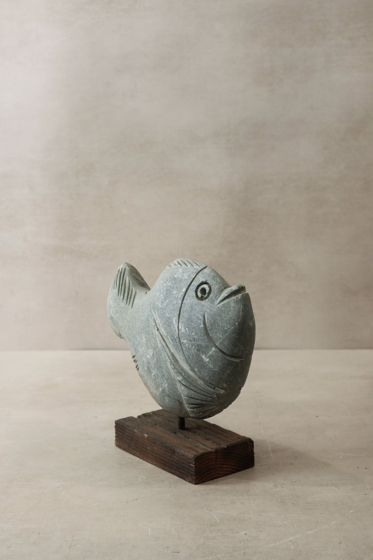 Stone Fish Sculpture - Zimbabwe - 31.4