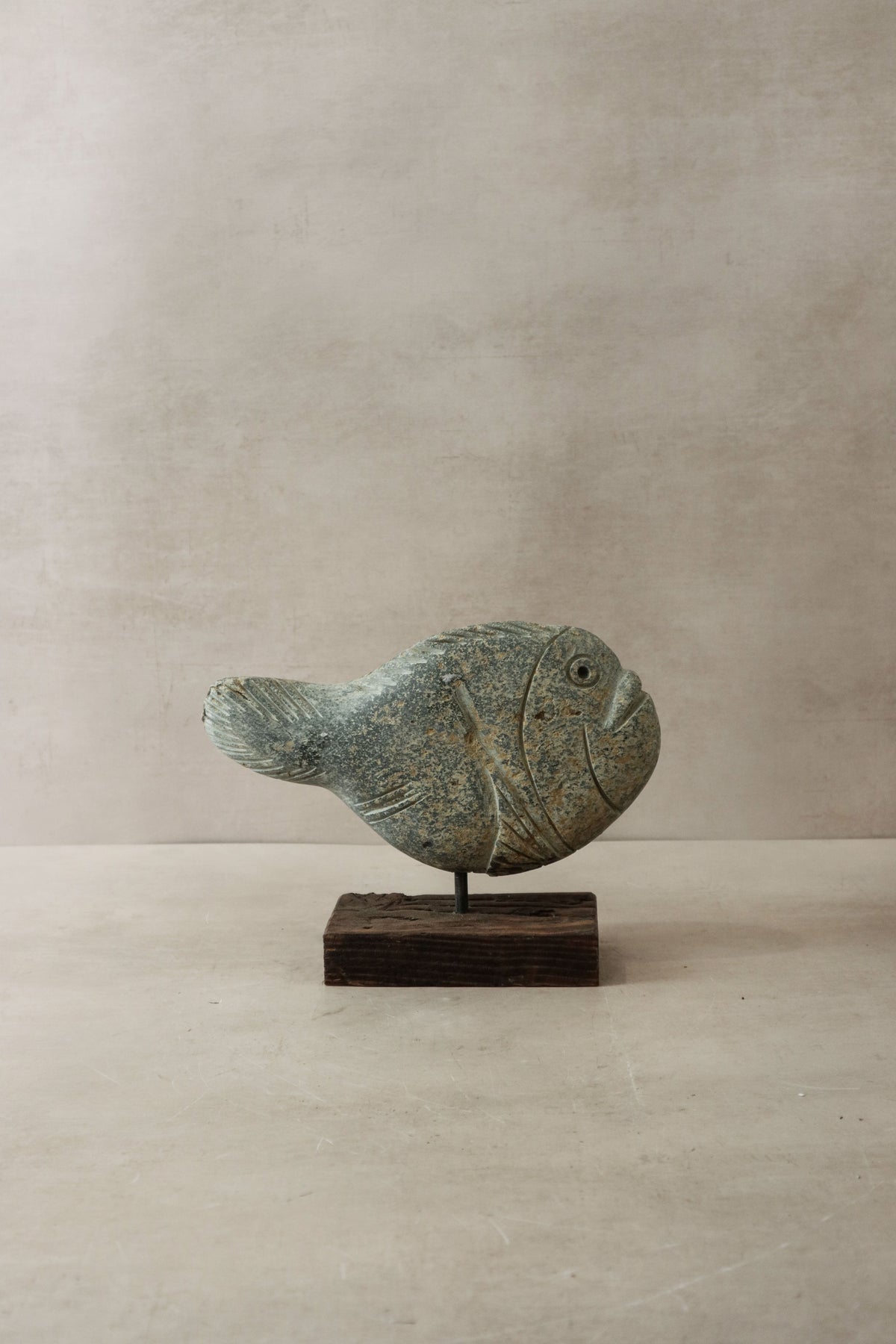 Stone Fish Sculpture - Zimbabwe - 30.2