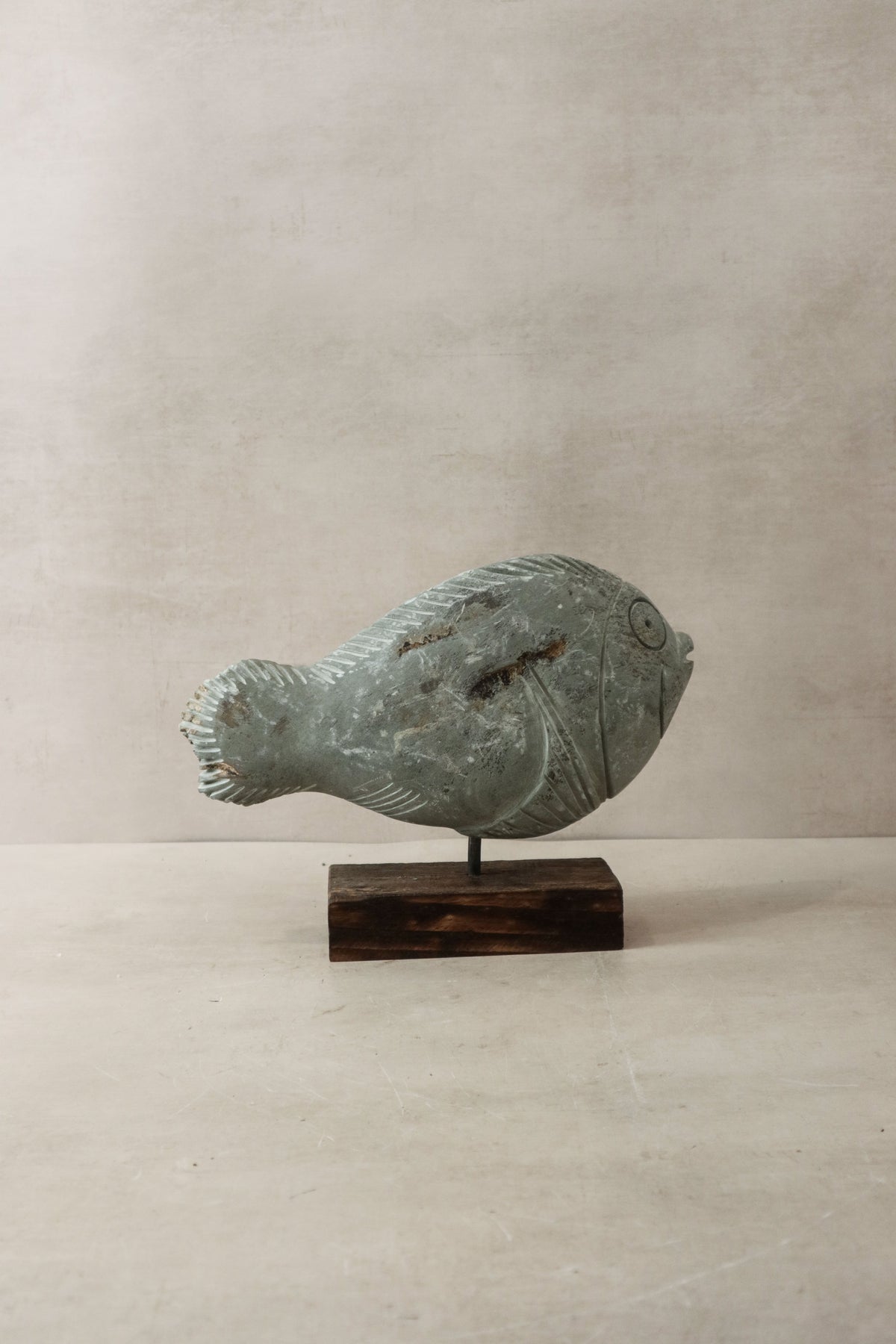 Stone Fish Sculpture - Zimbabwe - 33.2