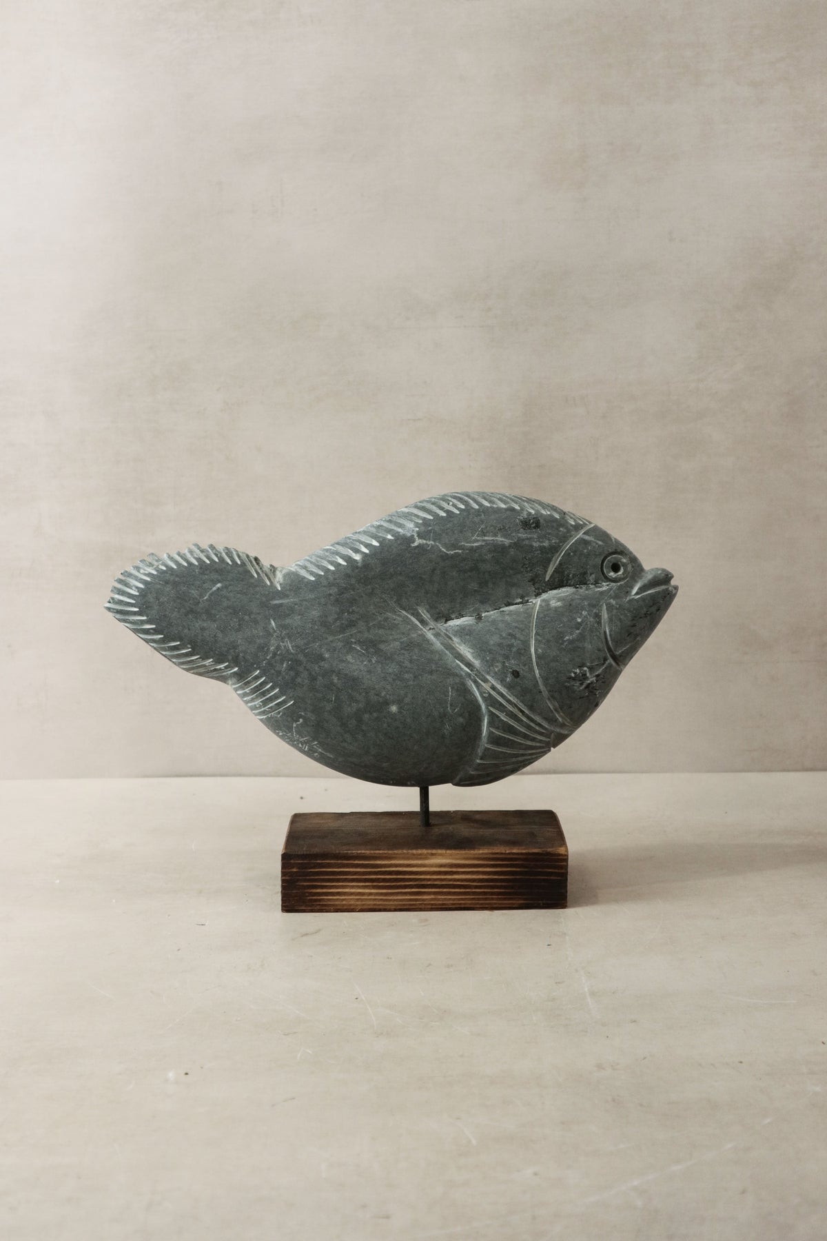 Stone Fish Sculpture - Zimbabwe - 35.4