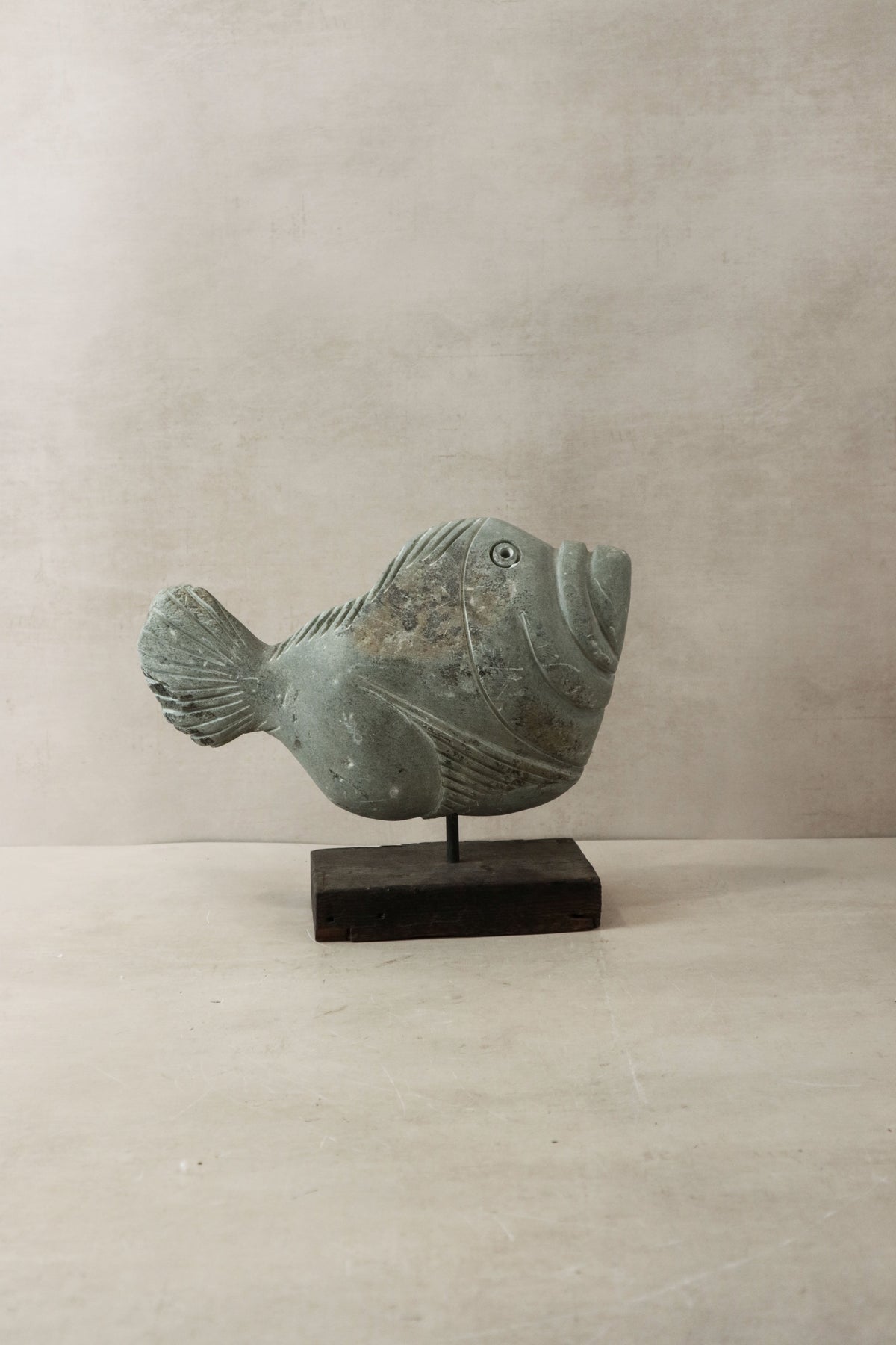 Stone Fish Sculpture - Zimbabwe - 34.1