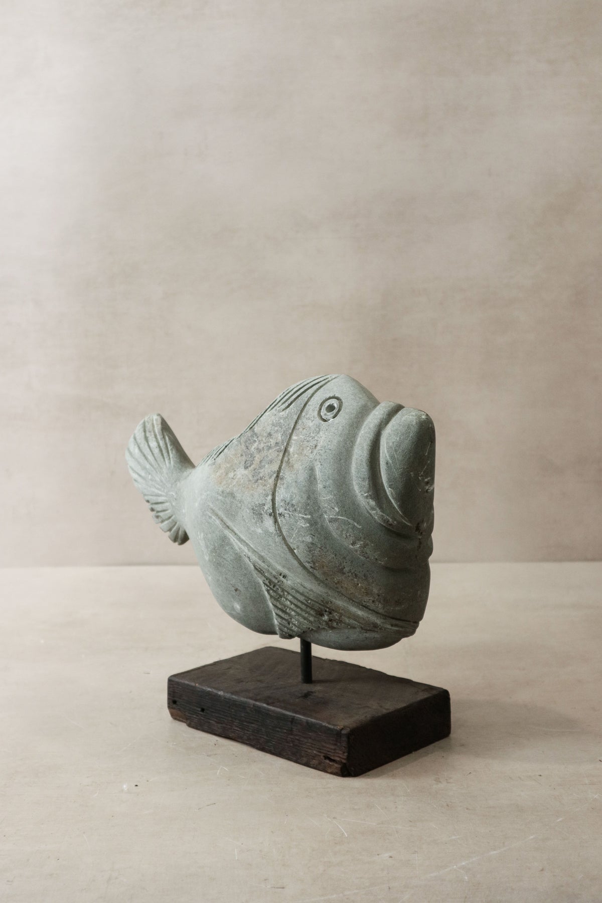 Stone Fish Sculpture - Zimbabwe - 34.1