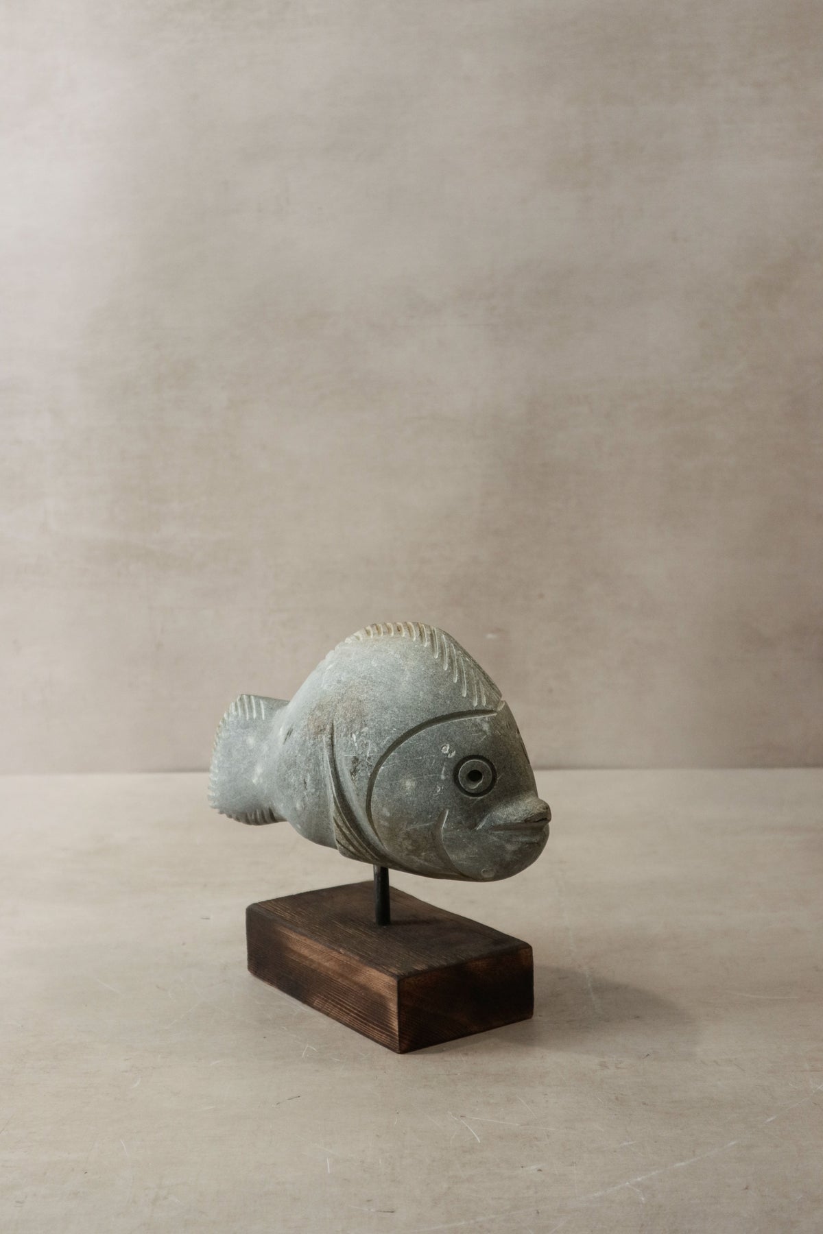 Stone Fish Sculpture - Zimbabwe - 29.3