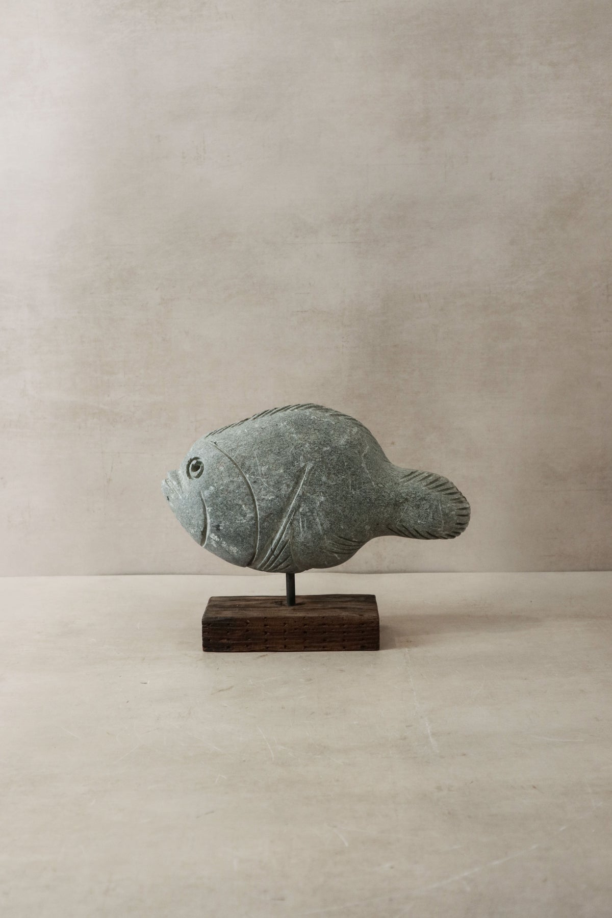 Stone Fish Sculpture - Zimbabwe - 30.8