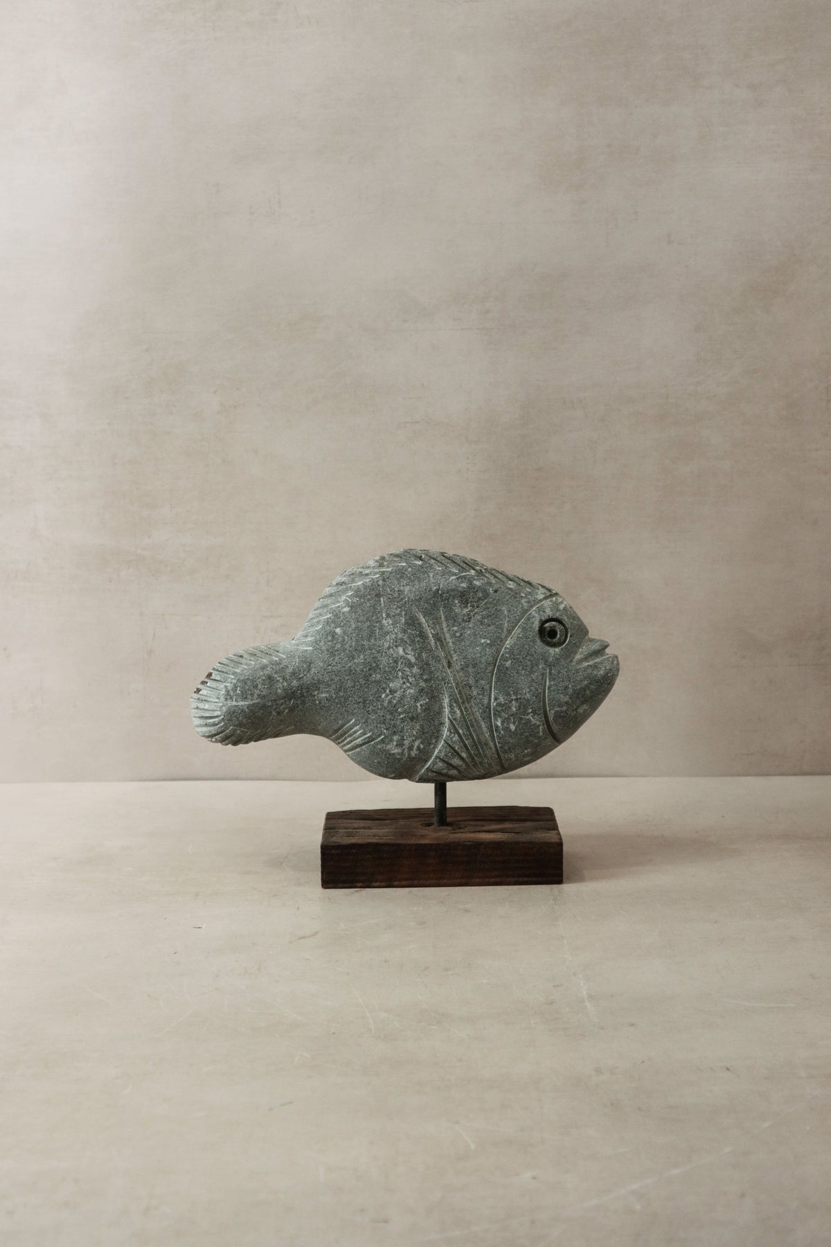 Stone Fish Sculpture - Zimbabwe - 30.8