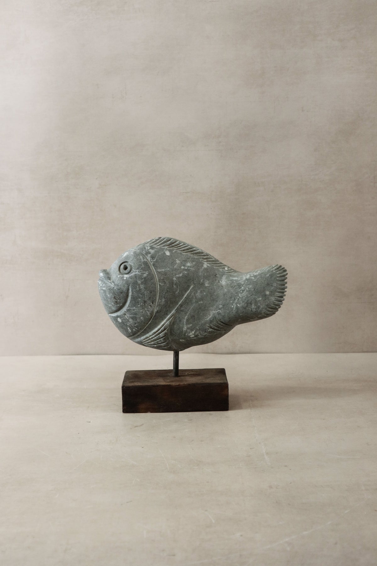 Stone Fish Sculpture - Zimbabwe - 30.9