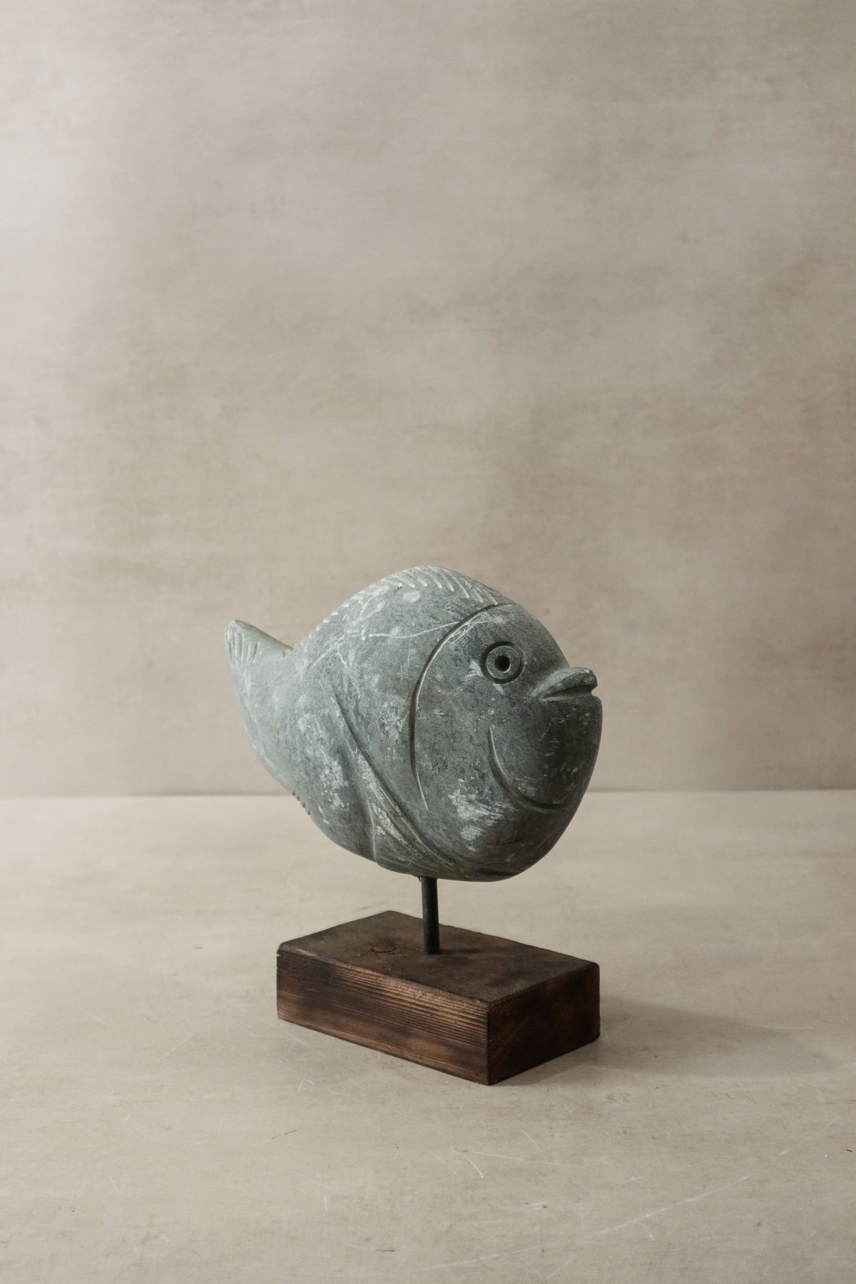 Stone Fish Sculpture - Zimbabwe - 30.9