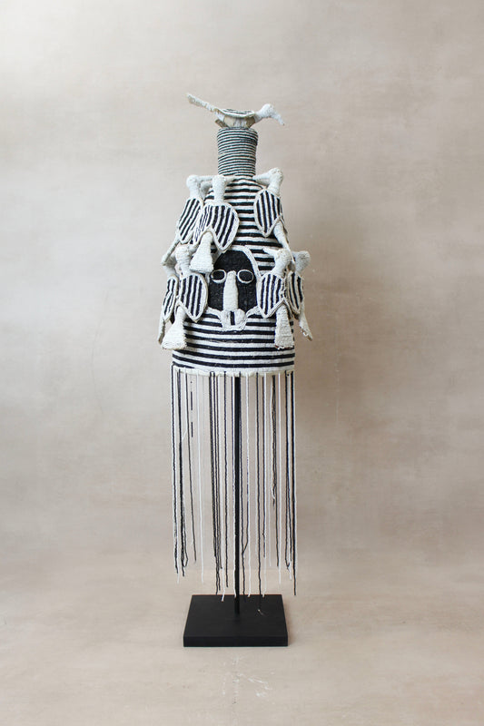 Yoruba Royal Crown Black & White - 15.2