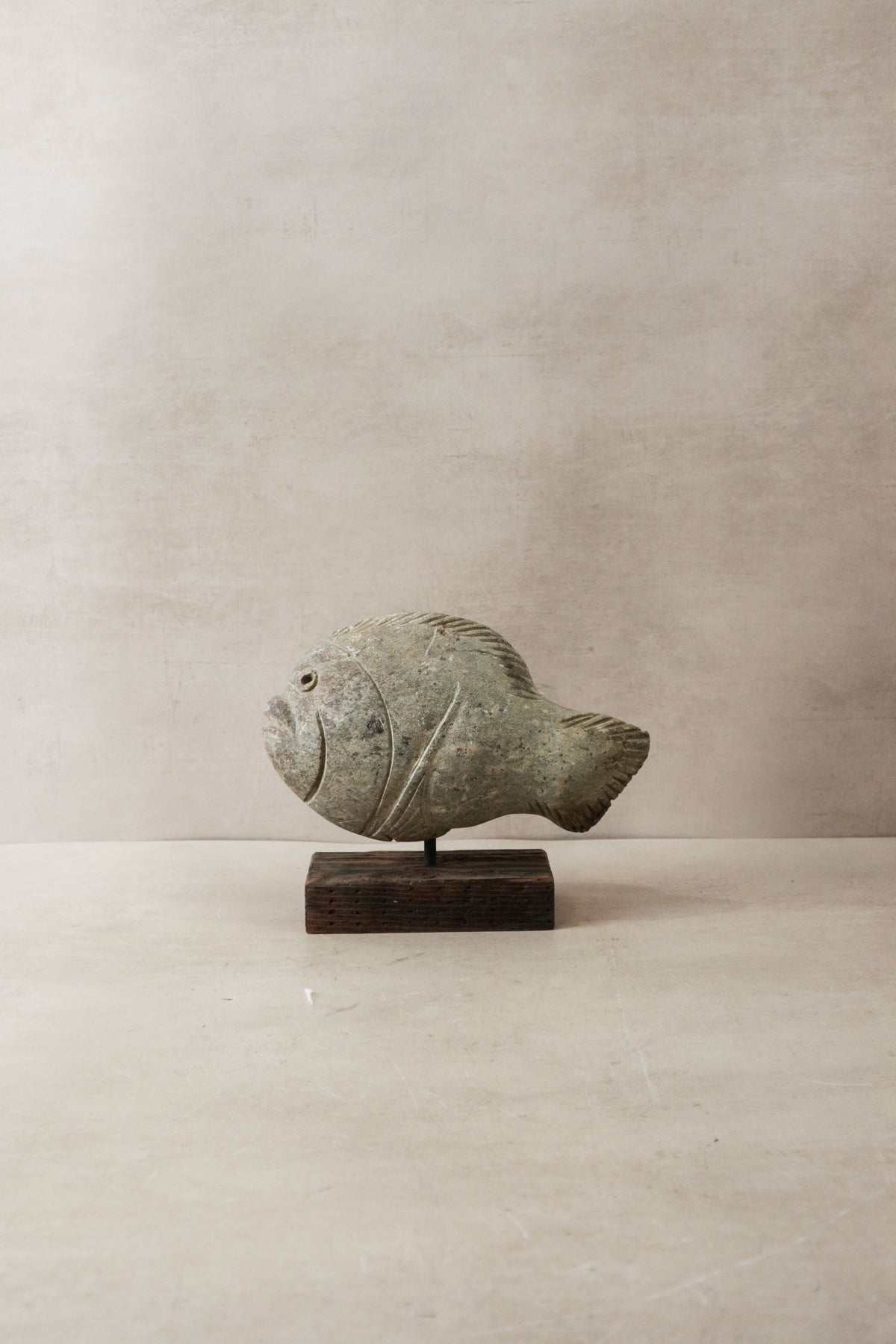 Stone Fish Sculpture - Zimbabwe - 30.7