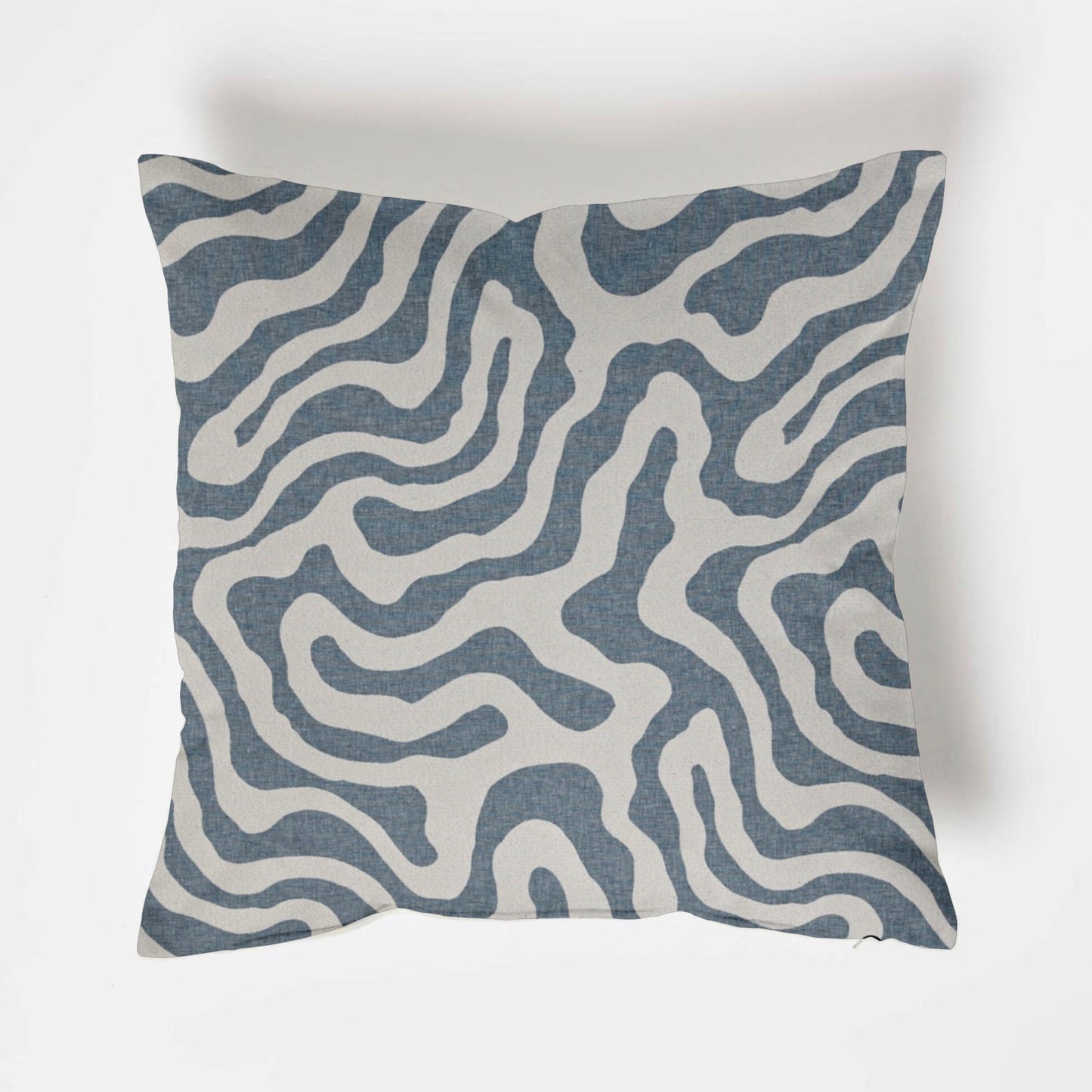Blue wiggle throw cushion, scatter cushions