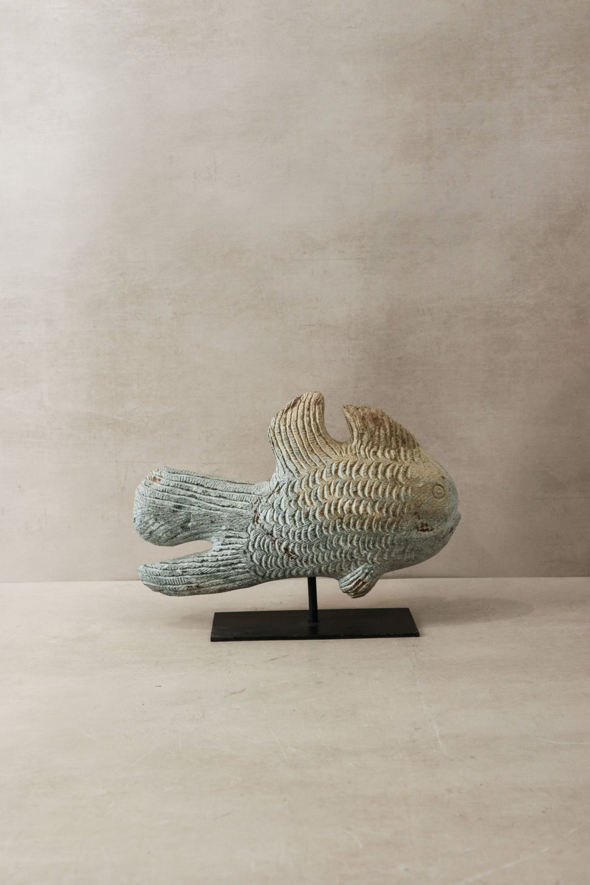 Stone Fish Sculpture - Zimbabwe - 38.1