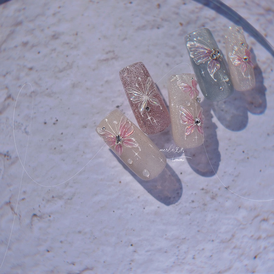 Hello Claws | Crystal Dream Butterfly 5D Nail Deco Sticker