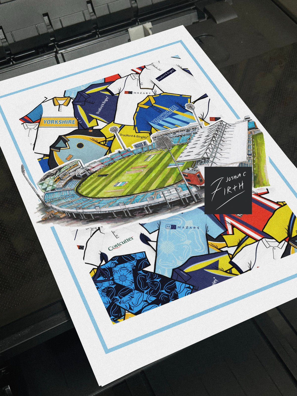 Yorkshire Inspired Retro Shirts & Headingley Stadium Cricket Print