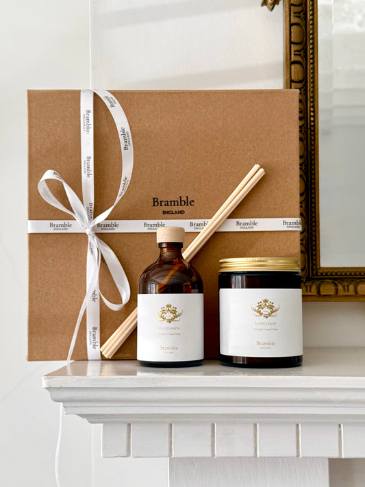 MANDARIN DIFFUSER + CANDLE SET