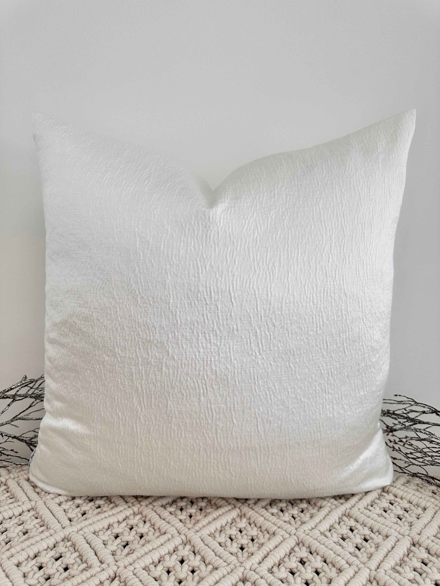 The Couture Cushion - The White Laurent - Style No. 39