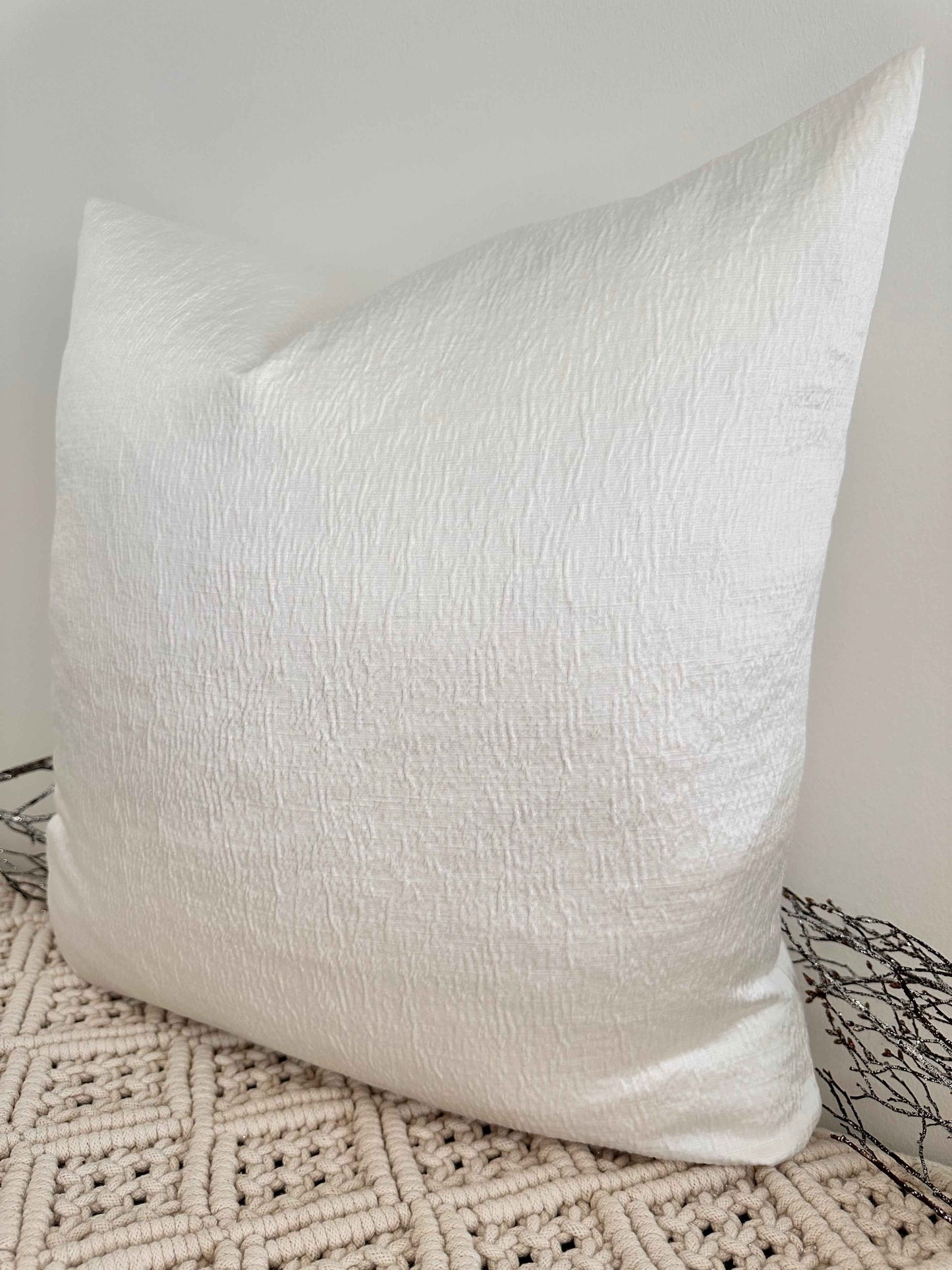 The Couture Cushion - The White Laurent - Style No. 39