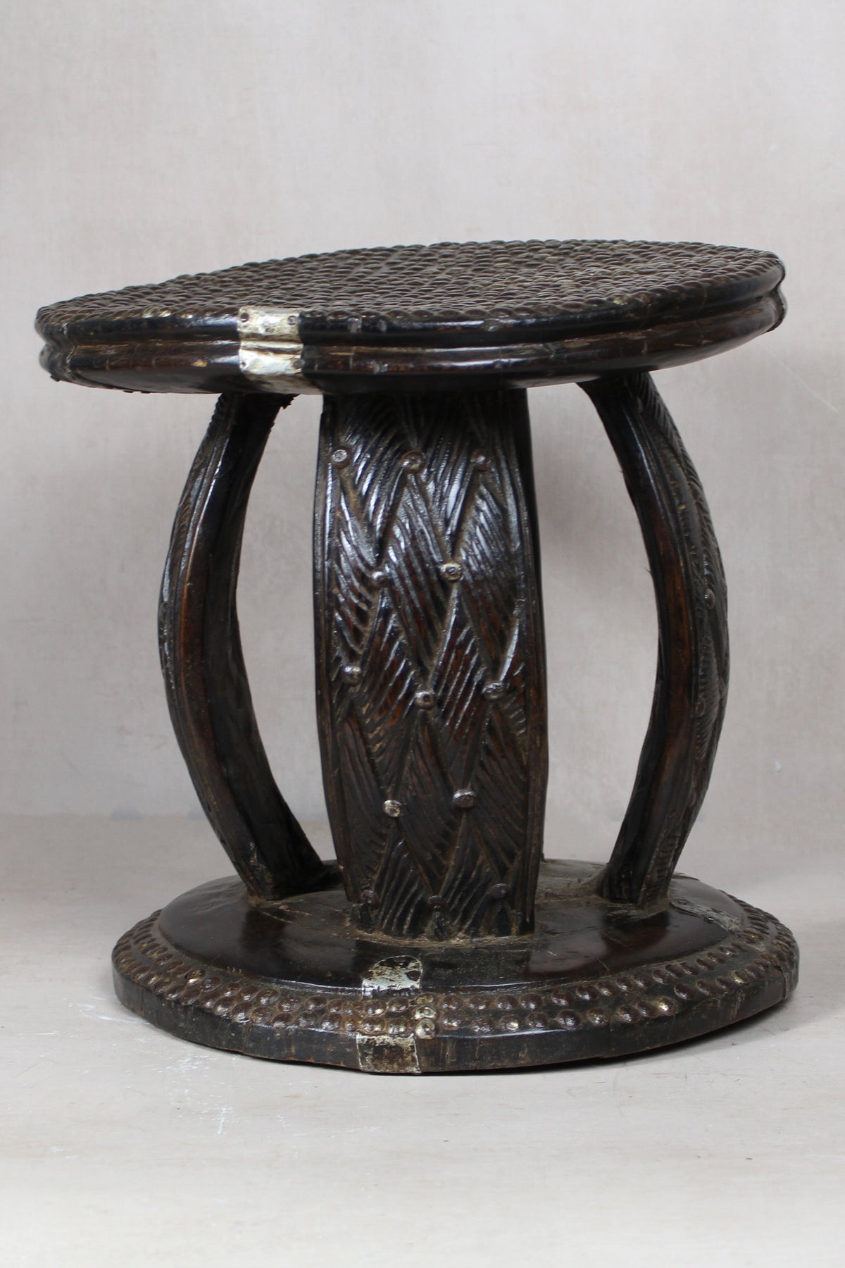 Vintage Rwanda Wood Side Table 2.1