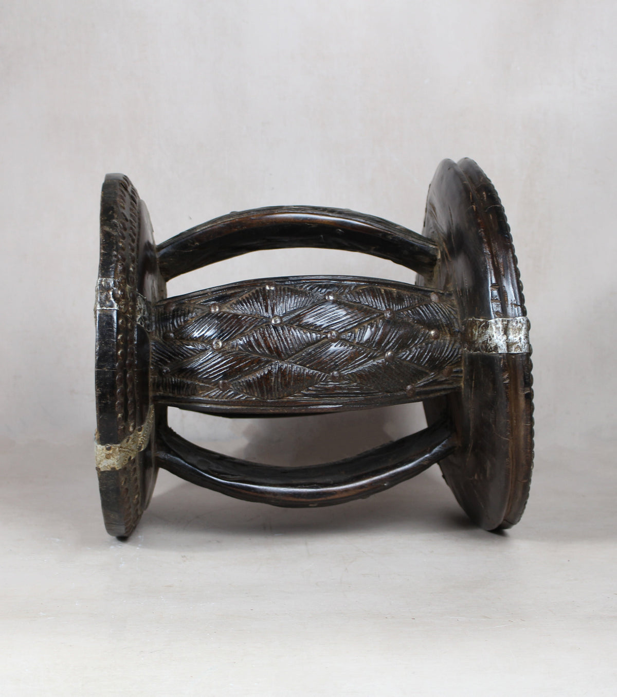 Vintage Rwanda Wood Side Table 2.1