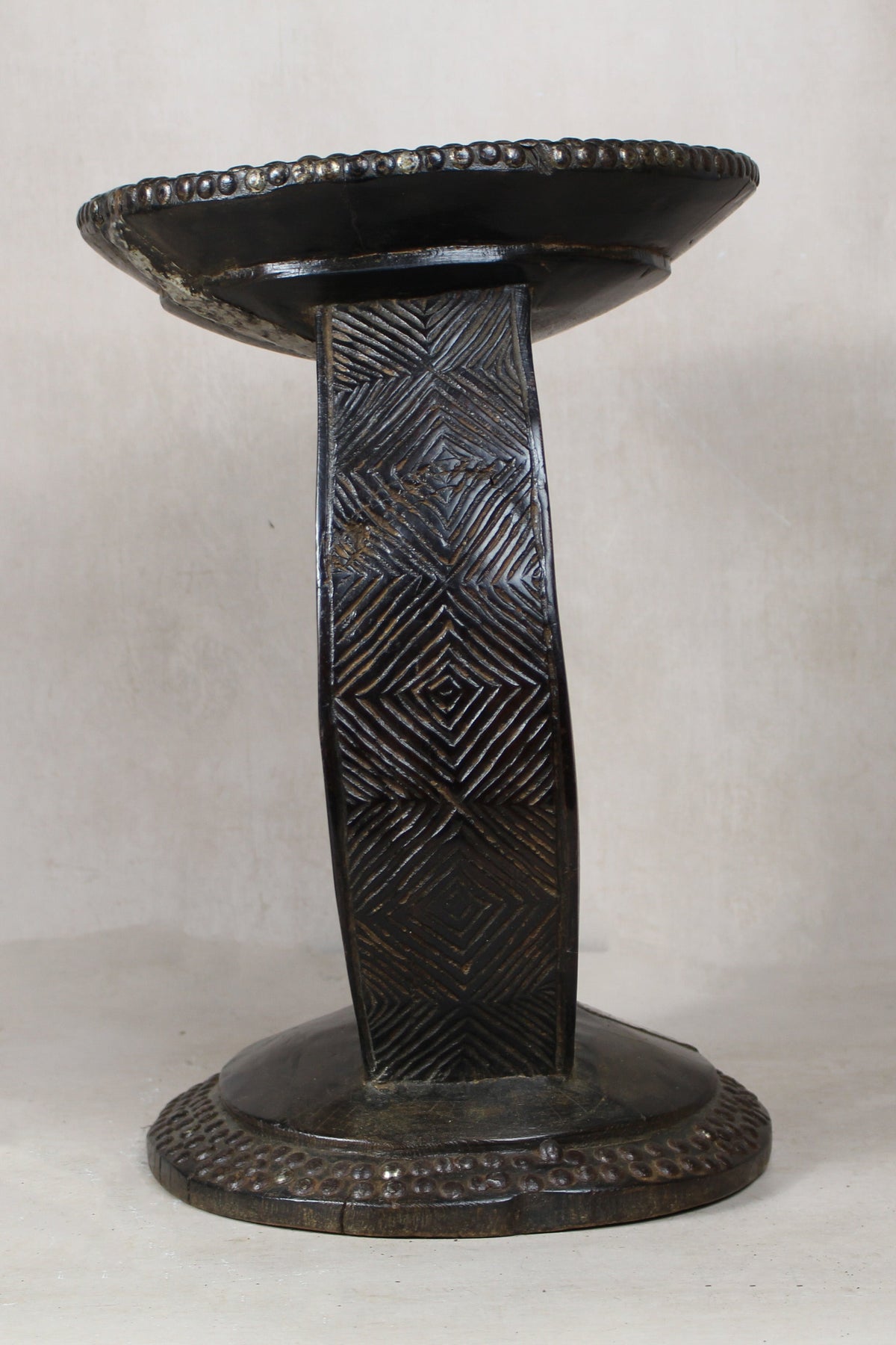 Vintage Rwanda Wood Side Table 2.2
