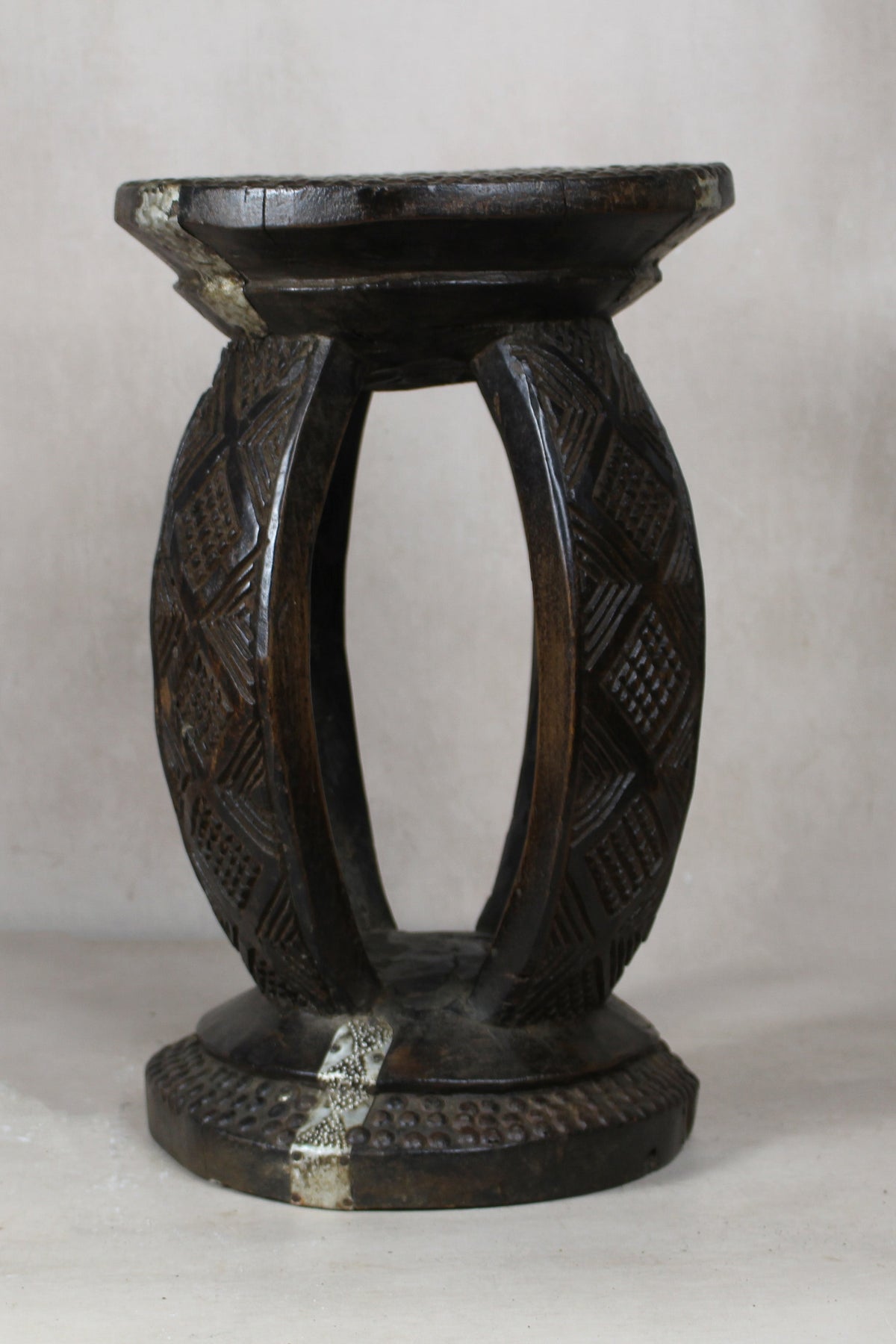 Vintage Rwanda Wood Side Table 2.3