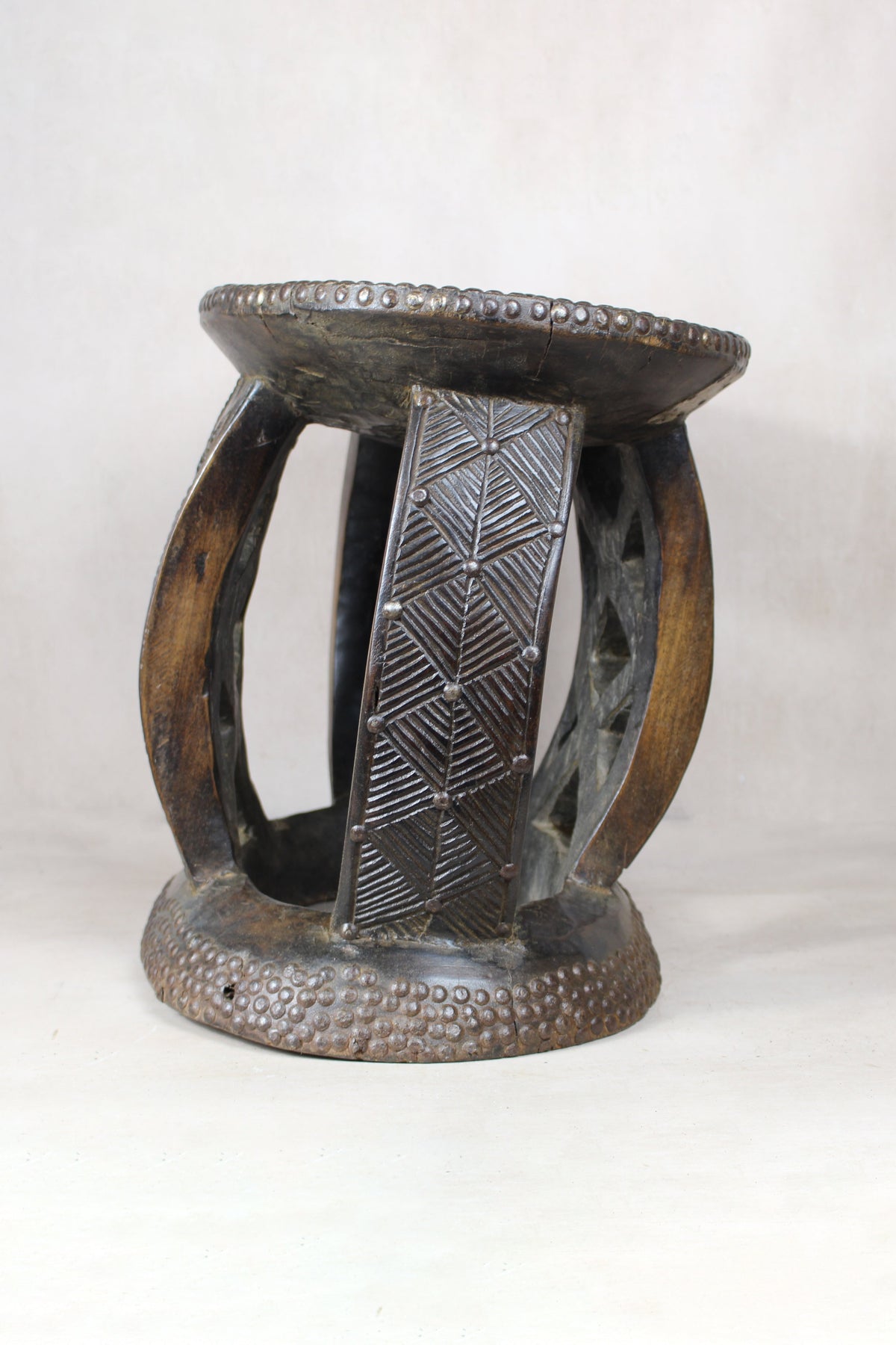Vintage Rwanda Wood Side Table 2.4