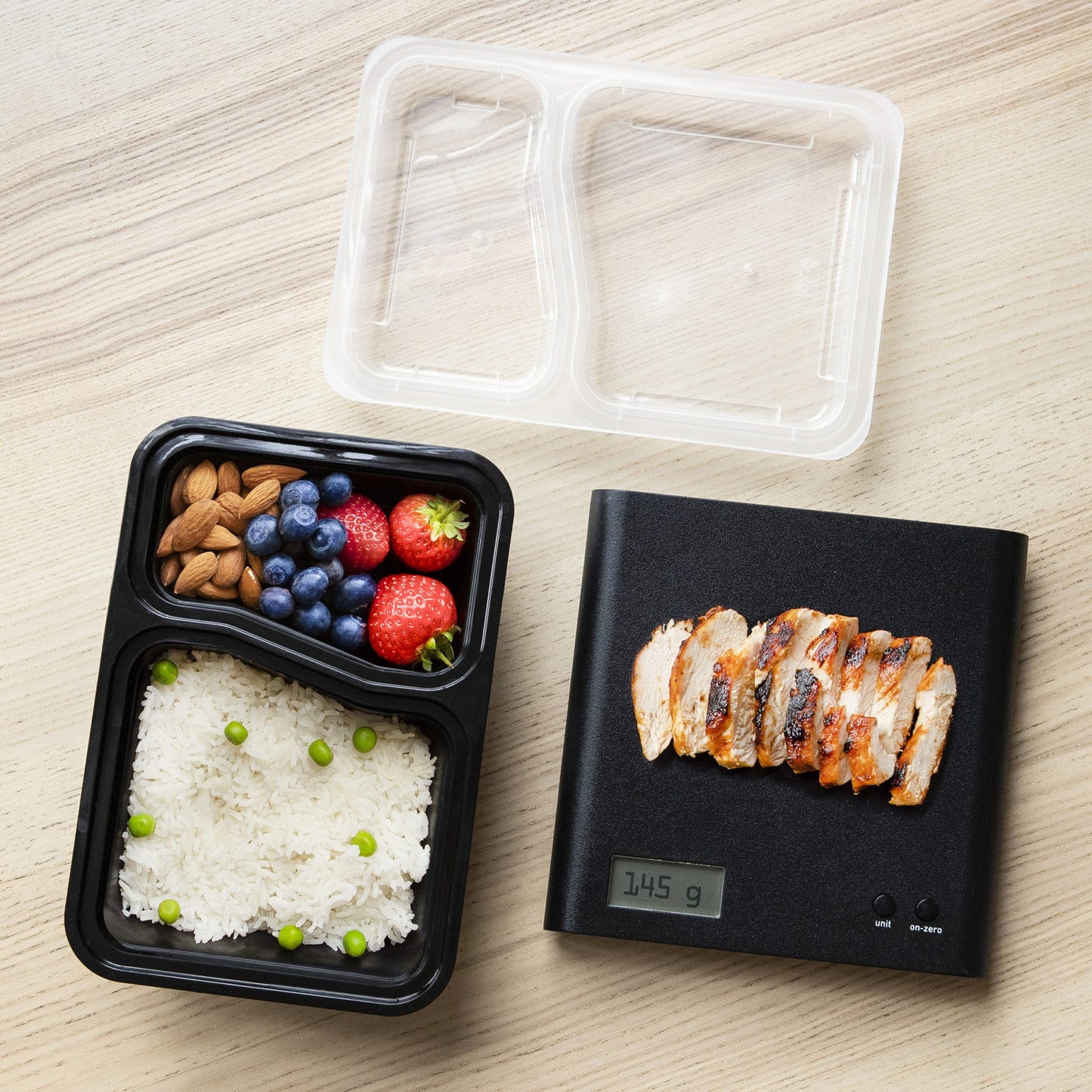 2-Compartment Reusable Containers with Airtight Lids - 887ml
