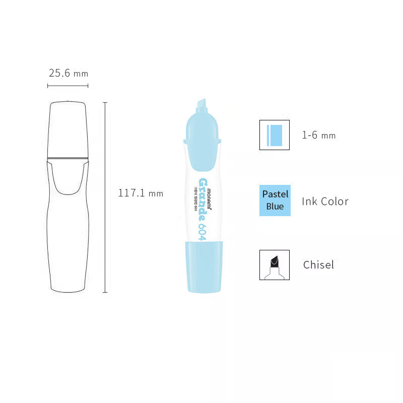 Monami Grange Highlighter - 6 Colour Set