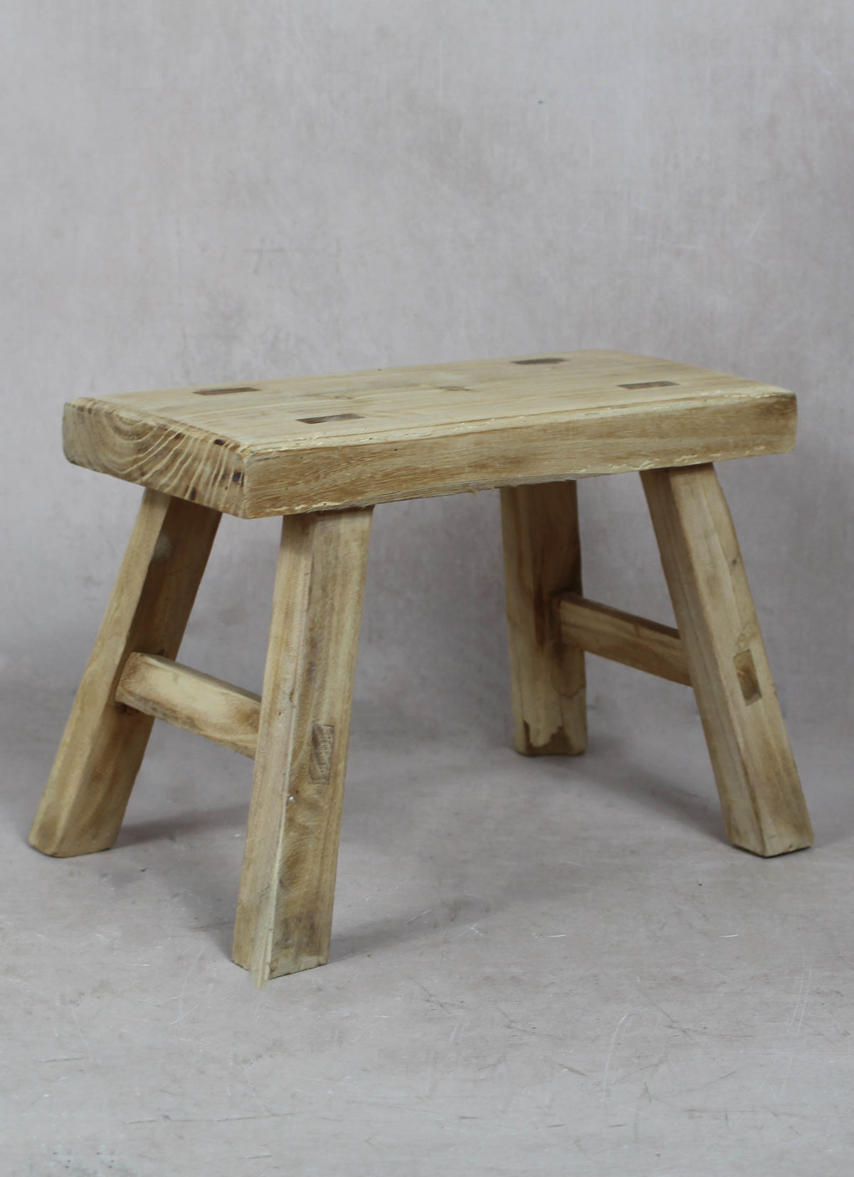 Vintage Rustic Stool Small - Elm wood - 37