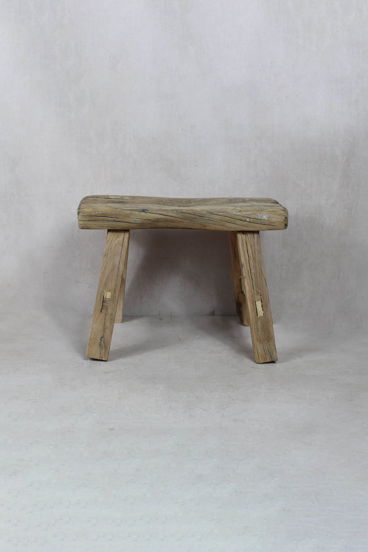 Vintage Rustic Stool Small - Elm wood - 38