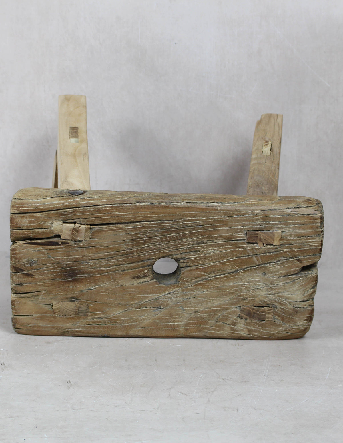 Vintage Rustic Stool Small - Elm wood - 38