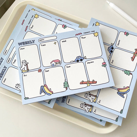 Twenty Two | Lovely Park Weekly Plan Note